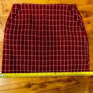 NWT Burgundy plaid Joe Fresh skirt
